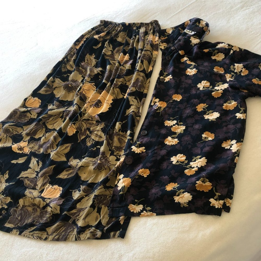 Clio travel separates tunic/dress set, Magnolia pattern,